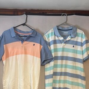 Izod Polo Shirt Duo - Blue, Peach, White, Aqua